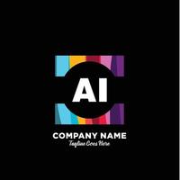 AI initial logo With Colorful template vector. vector