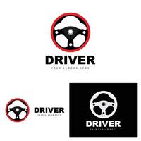 Car Steering Logo, Driver Vector, Transport Vehicle Design, Repair, Maintenance, Car Garage vector