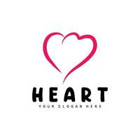 Heart Logo, Love Design, Valentine's Day Vector, Love Heart Icon, Illustration Template vector