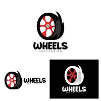 Tire Wheel Logo, Automotive Parts Vector, Maintenance Workshop Design, Garage, Automotive, Vehicle, Modern Simple Wheel Icon vector