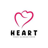 Heart Logo, Love Design, Valentine's Day Vector, Love Heart Icon, Illustration Template vector