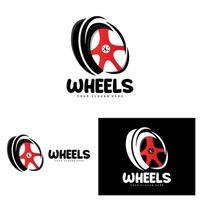 Tire Wheel Logo, Automotive Parts Vector, Maintenance Workshop Design, Garage, Automotive, Vehicle, Modern Simple Wheel Icon vector