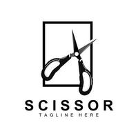 Scissors Logo Design, Barbershop Shaver Vector, Babershop Scissors Brand Illustration vector