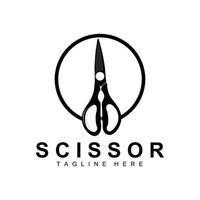 Scissors Logo Design, Barbershop Shaver Vector, Babershop Scissors Brand Illustration vector