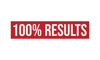 100 Percent Results Rubber Stamp vector