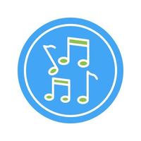 icono de vector de notas musicales