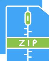 icono de vector de archivo zip