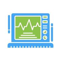 icono de vector de monitor de electrocardiograma