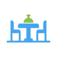 icono de vector de mesa de comedor