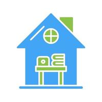 Home Work Place Vector Icon