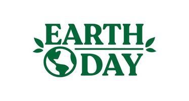 Earth day logo design with planet icon. Eco friendly design. vector