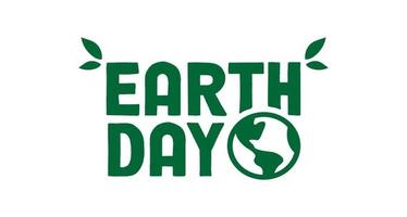 Earth day logo design with planet icon. Eco friendly design. vector