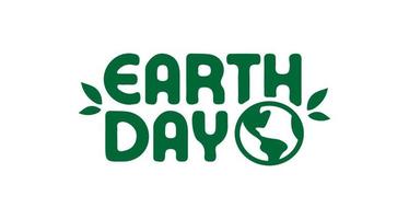 Earth day logo design with planet icon. Eco friendly design. vector