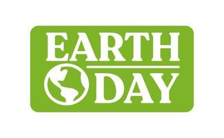 Earth day logo design with planet icon. Eco friendly design. vector