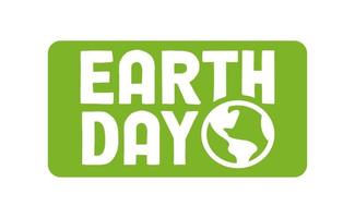 Earth day logo design with planet icon. Eco friendly design. vector