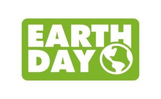 Earth day logo design with planet icon. Eco friendly design. vector