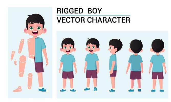 Boy face construction avatar creation Royalty Free Vector