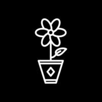 Flower Pot Vector Icon Design