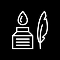 Feather And Ink Vector Icon Design