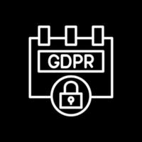 diseño de icono de vector de complemento gdpr