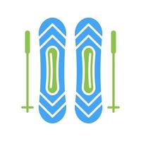Ski Sticks Vector Icon