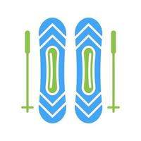 Ski Sticks Vector Icon