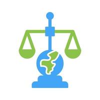 icono de vector de derecho internacional