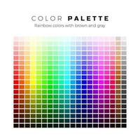 Colorful palette. Set of bright colors of rainbow palette. Full spectrum of colors. Vector illustration isolated on white background