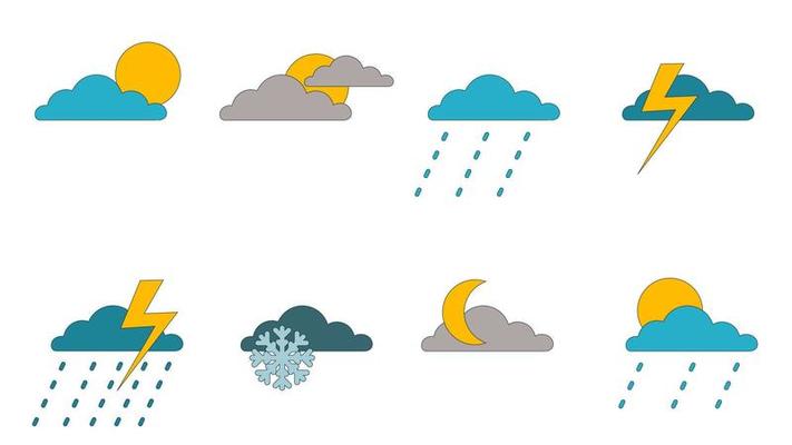 set of weather icons