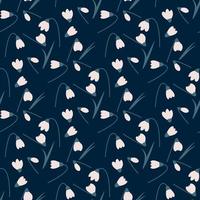 snowdrop flowers pattern vector