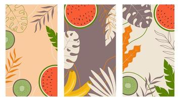 set of tropical background vector