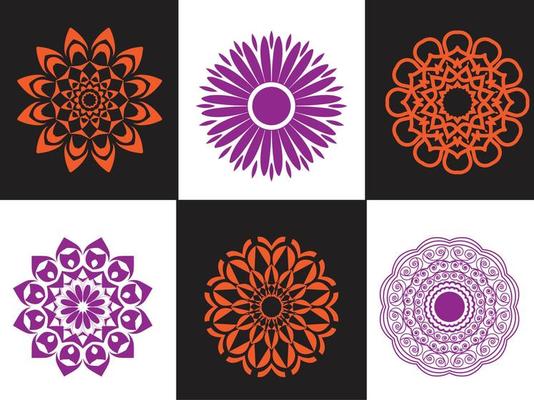 Set of spirals gradient line art, Design elements, line abstract