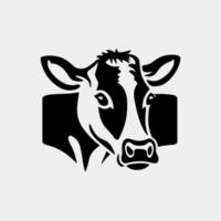 portrait of a cow isolated background vector