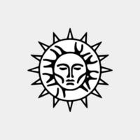 illustration of a sun god vector