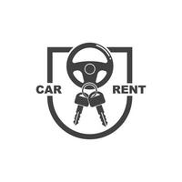 icon and logo of car rent vector illusration