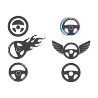 steering wheel logo icon vector illustration