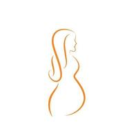 beauty pregnant women vector icon