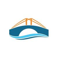 puente ilustracion logo vector