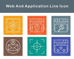 web y solicitud vector icono conjunto