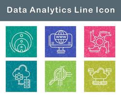 datos analítica vector icono conjunto