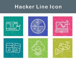 conjunto de iconos de vector de hacker