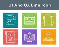 ui y ux vector icono conjunto