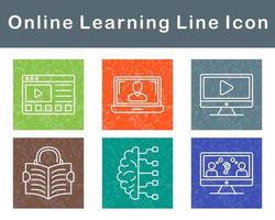 Online Learning Vector Icon Set