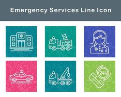 emergencia servicios vector icono conjunto