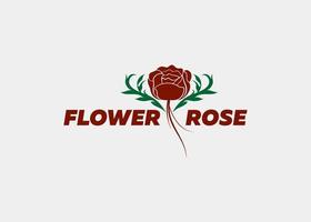 logo flor Rosa empresa nombre vector