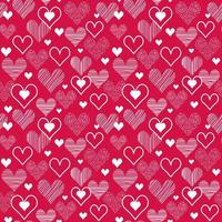 Seamless Pattern of Valentine's Day with heart dots and stripes -Valentine's Day Vector Design