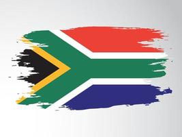 vector bandera de el república de sur África dibujado con un cepillo