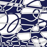 Abstract blue colored shaped geometrical squares outlined lines and circular decoration isolated on vector square white templatefor social media post, cover title, paper and scarf textile prints.
