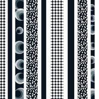 Black and white monochrome textured decorative pattern stripes vector background isolated on square template