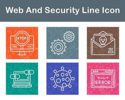 web y seguridad vector icono conjunto